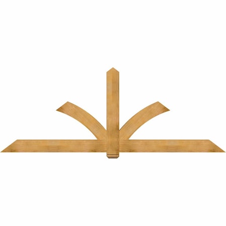 Ekena Millwork Redmond Rough Sawn Timber Gable Bracket, Western Red Cedar, 108"W x 40"H x 4"D x 6"F, 9/12 Pitch GBW108X40X0406RED00RWR